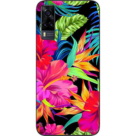 Силіконовий бампер для Vivo Y31 із зображенням Яскраві квіти, фото 1