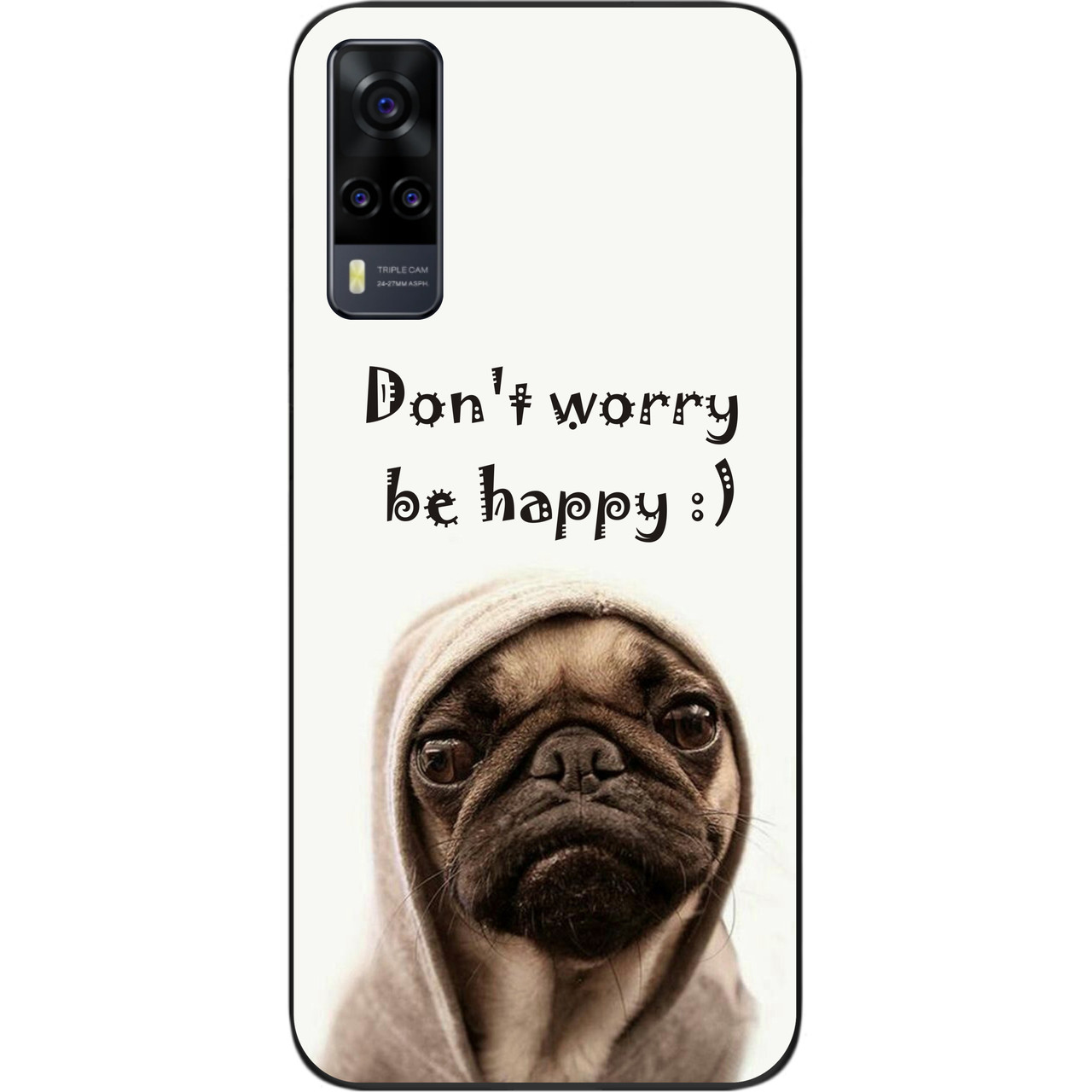 Оригінальний силіконовий чохол для Vivo Y31 з картинкою Мопс