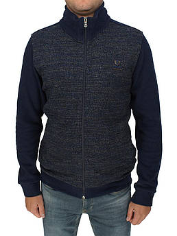 Темно-синя чоловіча кофта на блискавці Fabiani 24585 D.Blue