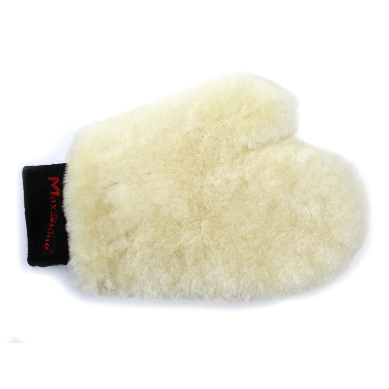 Рукавиця преміум з лами для мийки авто - MaxShine Lambswool Wash Mitt  Premium бежевий (8011003)