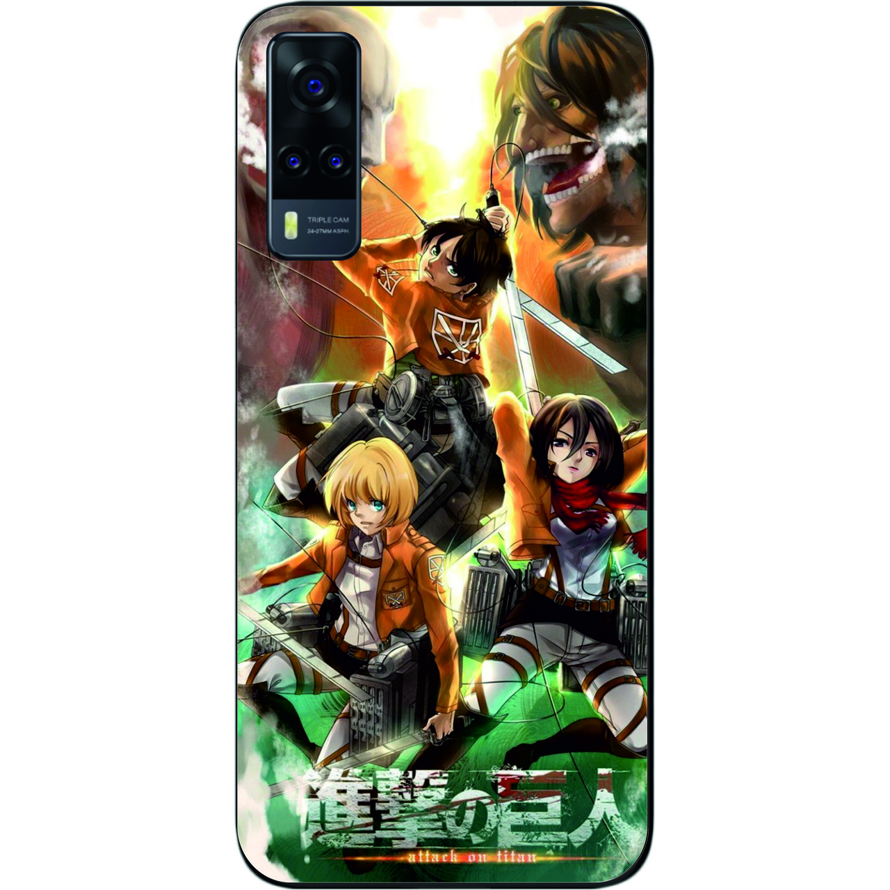 Силіконовий чохол для Vivo Y31 з картинкою Атака титанів