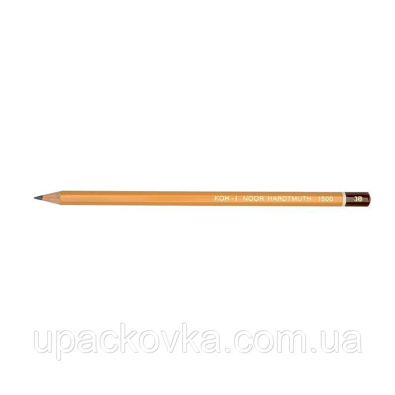 Олівець простий графітний 1500, твердість 3B KOH-I-NOOR