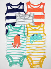 Боді-майки для хлопчика Картерс набір 5шт, nb (46-55см)