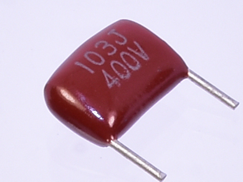 Конденсатор 10nF 400V ±5% CL21 (103J400V)