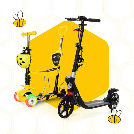 Самокати для дітей і дорослих