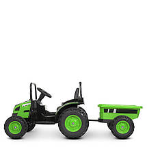 Дитячий електромобіль трактор із причепом John Deere M 4419EBLR-5 (MP3, SD, USB, мотори 2x35W, акум.12V9AH), фото 6