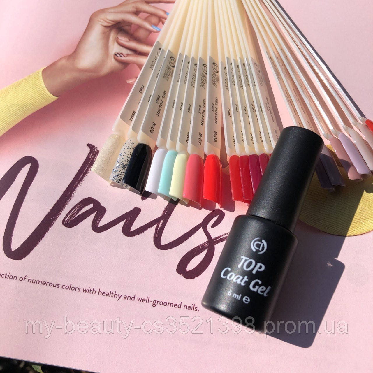 Верхнє покриття для гель-лаку "Top Coat Gel" Colour INTENSE top102