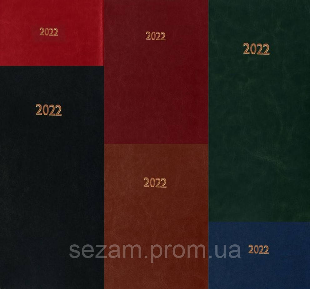 Діловий щоденник дат. А5 (143х202), 176 арк.,  лінія, обкл. шт.шкіра крем.сторінки