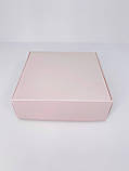 Коробка для макаронс, еклерів, зефіру без вікна пудрова, 150*150*50, фото 3
