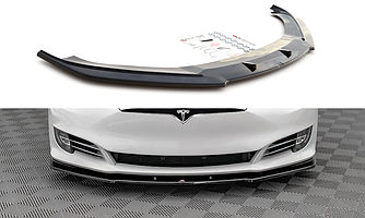 Спліттер Tesla Model S тюнінг елерон губа переднього бампера