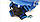 Повнолицева маска BS Monkey Blue з можливістю продування, з потилким кріпленням, фото 7