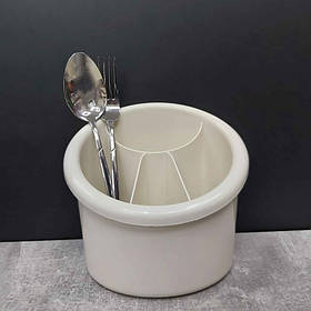 Лоток для столових приладів Алеана 15,3х12 см h15,5 см поліпропілен Біла Троянда 167094