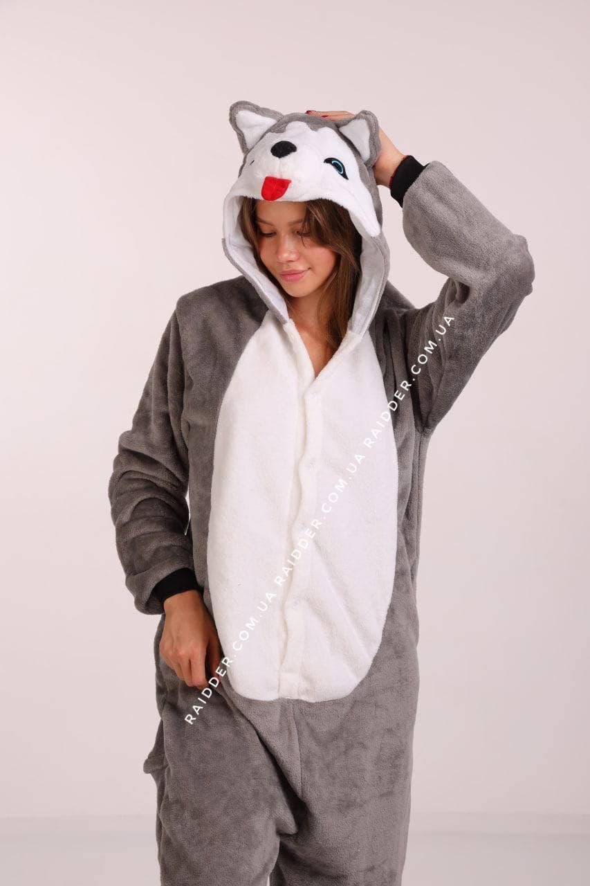 Кигуруми Хаски, Пижама кигуруми для взрослых и детей и подростков (1068) - фото 1 - id-p1496249368