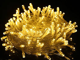 Новорічна Світлодіодна Гірлянда Нитка на Ялинку Внутрішня 300 LED Теплий Білий пр/пр