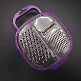 Тертка з контейнером 25x20x6 см Alphina Oscar AL 97951 Фіолетова, фото 3