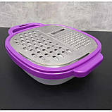 Тертка з контейнером 25x20x6 см Alphina Oscar AL 97951 Фіолетова, фото 4