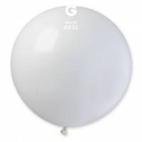 Куля Гігант G220 31"/80 см Пастель Білий 01 Gemar Balloons