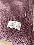 Плед Покривало мікрофібра "Бамбук" двоспальний євро 200х220 см Фіолетовий, фото 4
