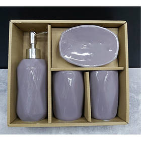 Набір аксесуарів для ванної кімнати 4 предмети Ліловий 00613 TD