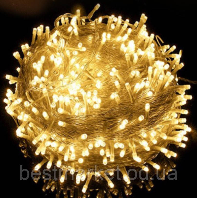 Новорічна Світлодіодна Гірлянда Нитка на Ялинку Внутрішня 500 LED Теплий Білий пр/пр