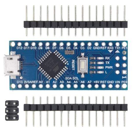 Arduino Nano V3.0 CH340G, ATMEGA328P 16 МГц програмований контролер micro usb