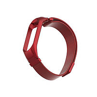 Ремінець для фітнес браслета Xiaomi Mi Band 5 і 6 міланська петля червоний, фото 2