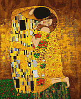 Картина по номерам на ПОДРАМНИКЕ рисование по номерам на холсте "Густав Климт Поцелуй" 50*60 см