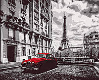 Картина по номерам на ПОДРАМНИКЕ рисование по номерам на холсте "Париж. Ретро." 50*60 см