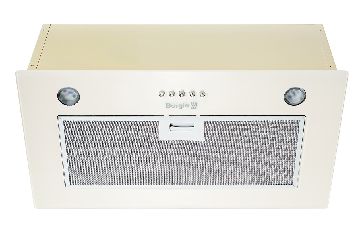 Кухонна витяжка вбудована BORGIO BBI (TR) 5840 ivory glass MU (850 м/куб)