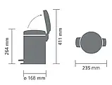 Бак для сміття з педаллю Brabantia Pedal Bin 3 л 113222, фото 9