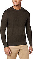 Мужской свитер Michael Kors вязаный с длинным рукавом с круглым вырезом,оливковый, р. L, 100% оригинал,USA