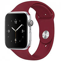 Силиконовый ремешок для Apple Watch Sport Band 42 / 44 (S/M & M/L) (Maroon) Бордовый
