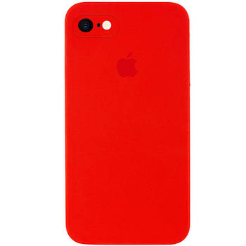 Чохол Silicone Full case camera SQUARE (квадратні) для IPhone 8 Red (24) червоний