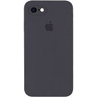 Чехол Silicone Full case camera SQUARE (квадратные) для IPhone 7 Dark Grey (29) темно серый