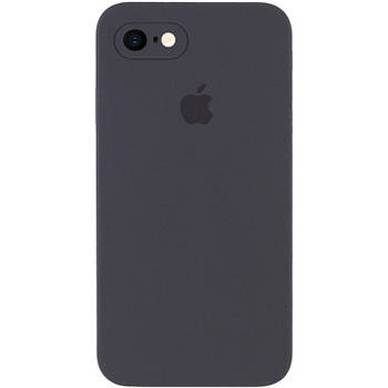 Чохол Silicone Full case camera SQUARE (квадратні) для IPhone 8 Dark Grey (29) темно-сірий