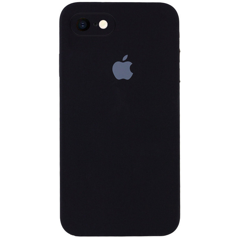 Чохол Silicone Full case camera SQUARE (квадратні) для IPhone 7 Black (25) чорний