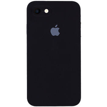 Чохол Silicone Full case camera SQUARE (квадратні) для IPhone 8 Black (25) чорний