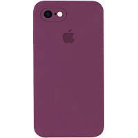 Чехол Silicone Full case camera SQUARE (квадратные) для IPhone 7 Marsala (33) марсала