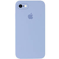 Чехол Silicone Full case camera SQUARE (квадратные) для IPhone 7 Lilac Cream (13) голубой