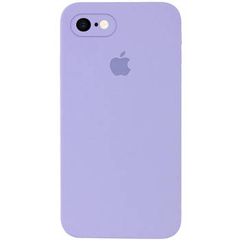 Чохол Silicone Full case camera SQUARE (квадратні) для IPhone 8 Lilac (30) бузковий