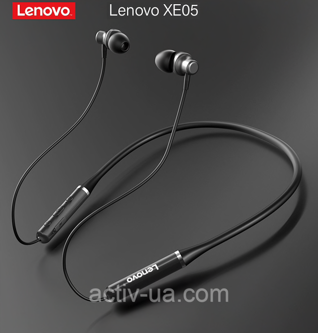 Бездротова Bluetooth гарнітура Lenovo XE05, чорний