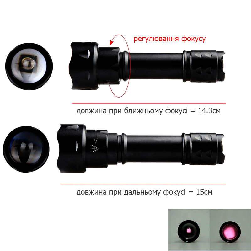 ИК фонарь для глушения видеокамер ночью и полностью невидимой подсветки объектов UltraFire 10W 940нм - фото 2 - id-p1357828819