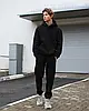 Спортивний костюм чоловічий чорний без принта Комплект Кенгуру та штани з кишенями на манжетах трикотажні, фото 5
