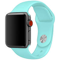 Силиконовый ремешок для Apple watch 42mm / 44mm (Marine Green) Бирюзовый