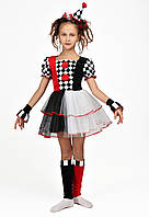 Карнавальний костюм на свято для дівчинки Подружка Арлекіна, фото 1
