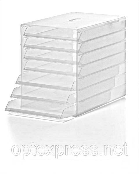 IDEALBOX ПРОЗОРИЙ БОКС ДЛЯ ДОКУМЕНТІВ З 7 ВИСУВНИМИ ЛОТКАМИ, фото 1