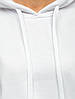 Кофта з капюшоном для дівчини біла, Кенгурушка Худі трикотажна з кишенею. Весняна, Зимова. Бавовна 80%, фото 5