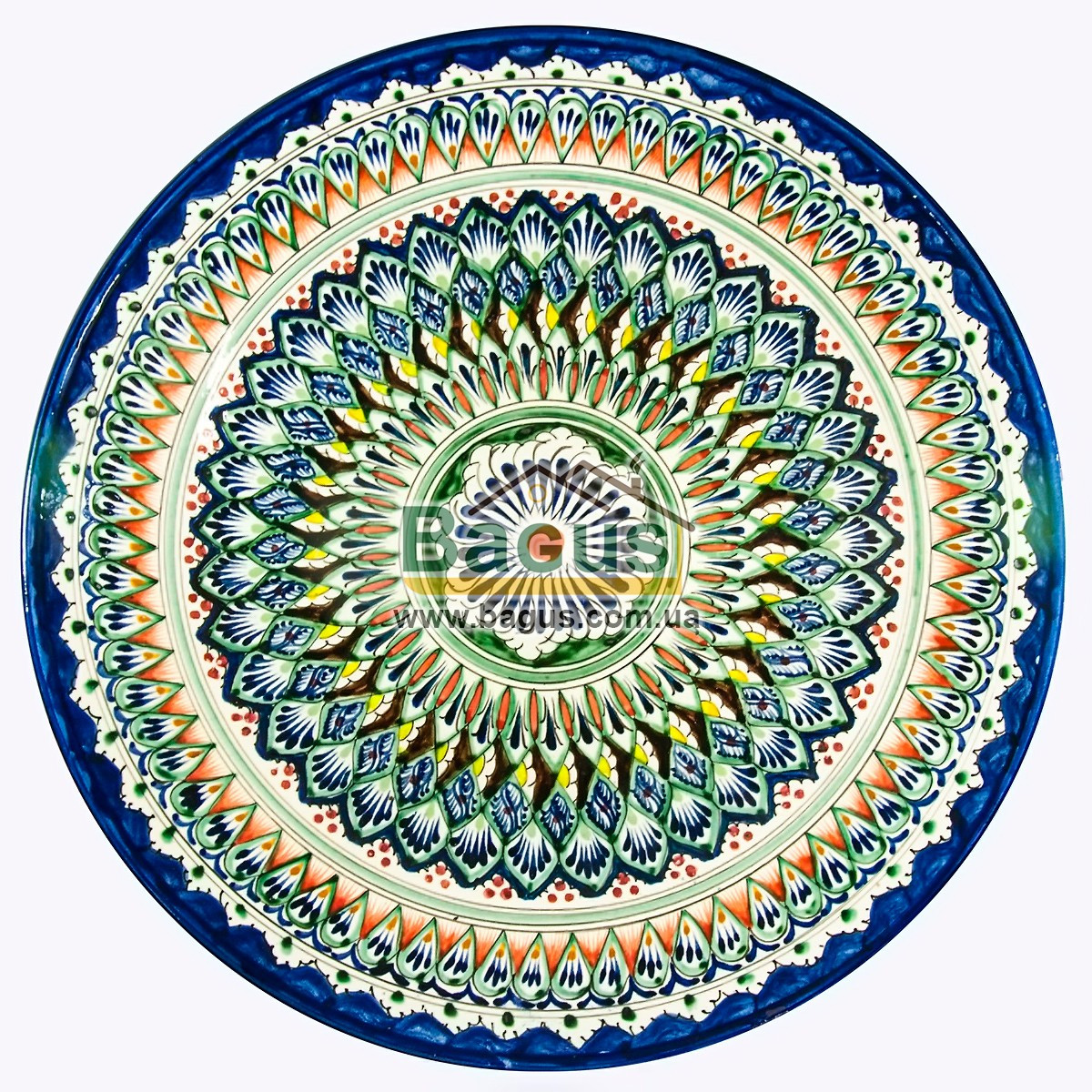 Ляган узбекский (тарелка узбекская) диаметр 42см ручная работа 4205-14 .