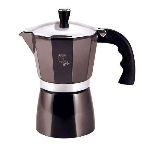 Кавоварка гейзерная Berlinger Haus Carbon Pro Edition 6 чашок Колір темно сірий 7215BH