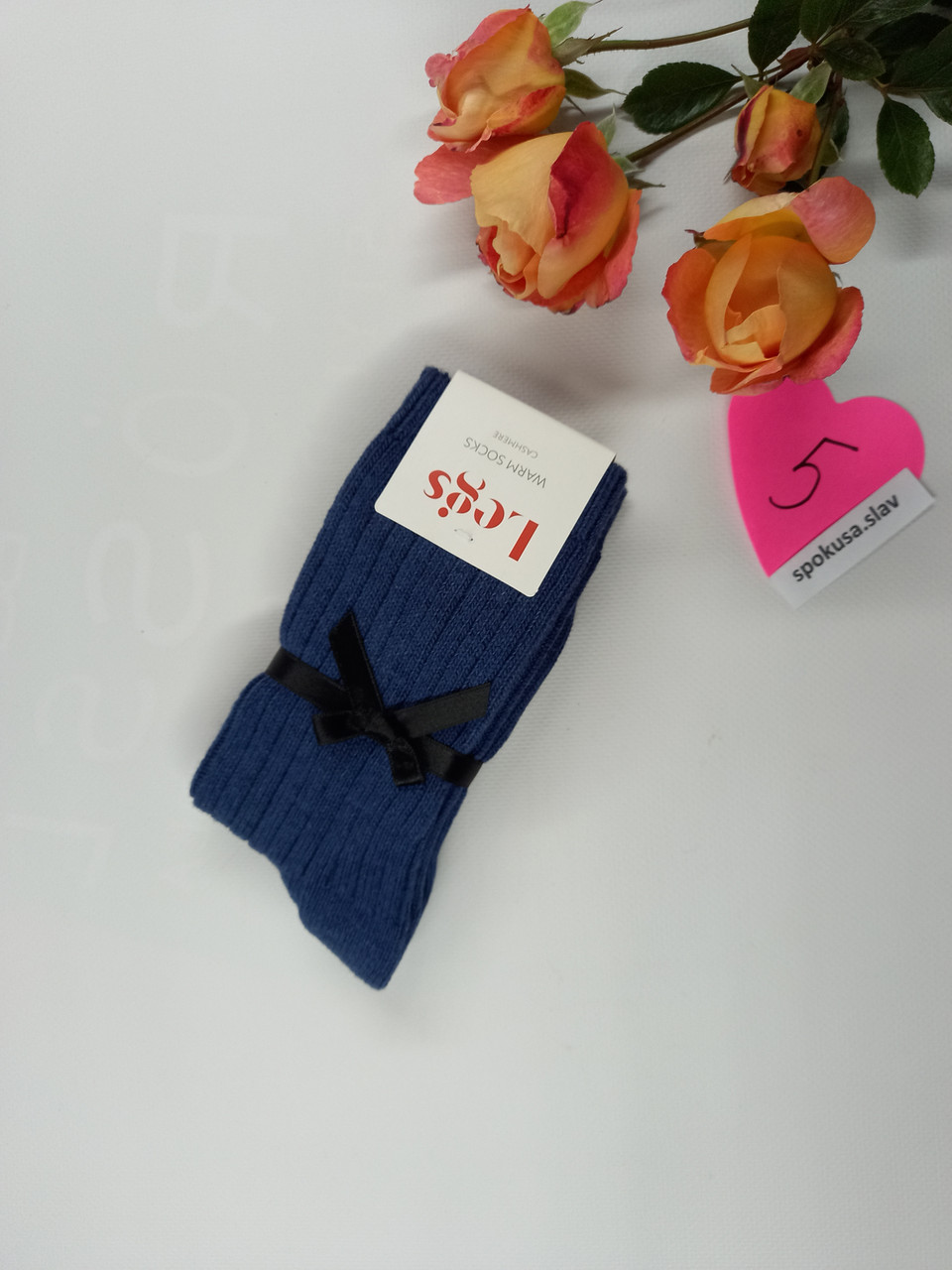 Жіночі шкарпетки з кашеміром Legs 10. -5 сіро-блакитні, фото 1